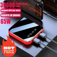 Mini 30000mah Power Bank Super Fast Charger Portable External Battery Pack Digital Display Powerbank For Xiaomi Iphone Samsung