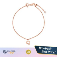 UBS Gold - Gelang Emas Alpha Cheri Q - 8k - Kgv8061k Adj 18cm-Rose Gold