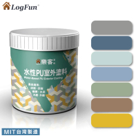 樂客 水性PU室外塗料1.2kg(戶外磁磚牆壁翻新、防水底漆、外牆防水漆、防水漆)