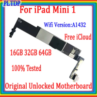Original Unlocked Mainboard A1432 Wifi &amp; A1454 /A1455 3G Version For IPad Mini 1 Motherboard Clean ICloud Logic Board 100% Teste
