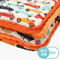 【La Millou】暖膚豆豆毯-標準款(法鬥噗噗車-葡萄柚橙橘-四季毯寶寶毯嬰兒毯)