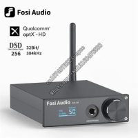 Fosi Q6 USB DAC DSD256 PCM 32Bit/384kHz XMOS XU208, Headphone Amplifier Bluetooth 5.0 aptX HD CSR8675 ESS9018K2M Audio