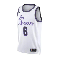 Nike 球衣 LeBron James Edition Jersey 男款 白 紫 無袖 洛杉磯 DO9597-101