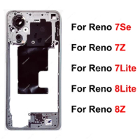 For Oppo Reno 7 8 Lite Reno 7Se 7Z 8Z 5G Middle Housing Frame Middle Holder Cover Case with Side Keys Replacement