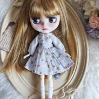 Handmade grey Classic Dress for Blythe doll Accessories blythe doll clothes OB22 OB24 AZONE