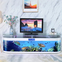 Glass TV Cabinet Fish Tank Aquarium Medium and Large Floor Wall Ecological Automatic Circulation