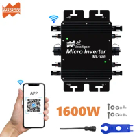 1600W Solar Micro Smart Inverter converter With WIFI 20-50VDC To 110V or 220VAC Easy To Install sola