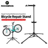 ROCKBROS Bike Repair Stand Aluminum Alloy MTB Adjustable Road Repair Work Stand Foldable Bike Replacement Stand Holder Tools