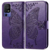 Flip Case Butterfly Leather Funda for TCL 40 SE 2023 Case 360 Protect Wallet Skin Capa TCL 40R 40SE 405 403 4x TCL40 Book Cover