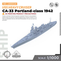 SSMODEL SS1000554/S 1/1000 Military Model Kit USS Portland-class CA-33 Heavy Cruiser 1942