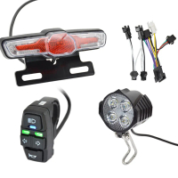 Ebike Front Brake Rear Light Set Professional Ebike Turn Functional Tail Light 24-48V Energy Saving 