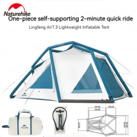 Naturehike Air 7.3 UPF50 Ultralight Inflatable Tent 1-2 People 30D Waterproof 1 Room 1 Hall Camping Tent Self-support Air Column