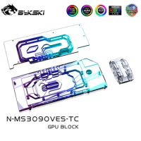 Bykski GPU Active Backplate Block For RTX 3080 3090 VENTUS 3X 10G OC Graphic Card,VGV Memory Double Side Cooler MS3090VES-TC