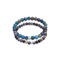 KUZZOI Perhiasan Pria Perak Asli - Silver Gelang Agate Gemstone