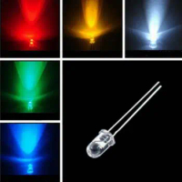 500pcs/lot 5Values x100pcs=500pcs 5mm LED Round Super Bright Red/Green/Blue/Yellow/White Water Clear F5mm LED Light Diode kit