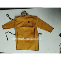 Daster Las Lengan Panjang Apron Pelindung Diri Baju Las Safety Celemek Las Apron Panjang 98 cm Pakai