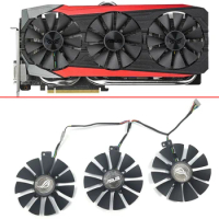 New Cooling Fan 87MM 6Pin T129215SU DC 12V 0.50AMP For ASUS GTX980Ti R9 390X 390 GTX1070 Graphics Card Fans