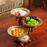 歐式大號多層水果盤創意分格托盤客廳裝飾點心盤干果盤零食糖果盤