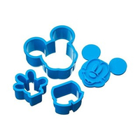 大賀屋 米奇 餅乾 模型 3入 藍色 ABS 樹脂 模具 迪士尼 日貨 Mickey Mouse 正版 授權 J00012842