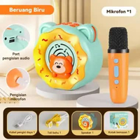 LB - Mainan Mikrofon Anak Karaoke Speaker Bluetooth Mic Wireless Karaoke Nirkabel Untuk Anak-Speaker