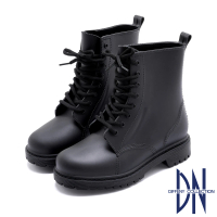 【DN】雨靴_馬丁靴造型大底加厚雨靴(黑)