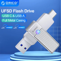 ORICO 2 in 1 OTG USB 3.2 &amp; Usb-C Flash Pen Drive Memory Stick Usb3.2 Flash Disk 64GB/128GB/256GB Type C Pendrive Free Shipping