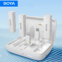 BOYA BOYALINK-W Wireless Lavalier Lapel Microphone for iPhone Android DSLR Camera Interview Youtube Streaming Video Recording