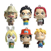 6pcs/lot Japan Anime One Piece Figure Luffy Zoro Sanji Ace Nami Shanks Q Ver.Straw Hat Action Figure Model Toys Decoration