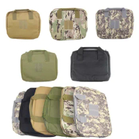 Tactical Airsoft Pistol Gun Bag Case Carry Backpack Military Outdoor Handgun Holster Pouch Durable Soft Padded Pistol Carrier