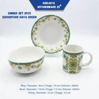 Dinner Set Keramik Porselen Model Amerta Dan Haya Isi 3 Pcs By.Queen Marry | Sanjaya Kitchenware 23 