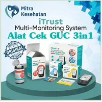 iTrust GUC-B01 Alat Cek Gula Darah Asam Urat Kolesterol 3in1 Lengkap Alat Tes Kesehatan Digital