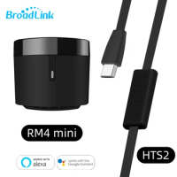 BroadLink RM4 Mini Universal Remote Control IR Switch Smart Controller HTS2 Temperature Humidity Sensor Works Alexa Google Home