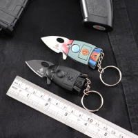 Mini Pocket Rocket Folding Knife Keychain CS Go Knives Camping Hunting Military Knives Outdoor Survival Tool for Man Women