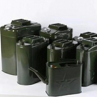 便攜式加厚汽油桶10L20L 金屬油桶方桶扁桶汽車備用油箱