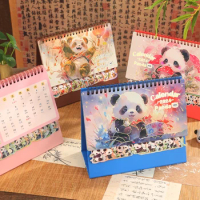 2024 Creative Panda Desk Calendar Simple Desktop Ornaments Desktop Calendar Daily Scheduler Table Planner New Year's Gift