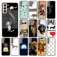 fundas soft Dachshund dog Black Phone Case For samsung galaxy S24 ULTRA S23PLUS S21 S20fe S20ULTRA S21Fe S22PLUS S23ULTRA Cover