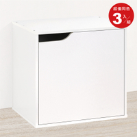 HOPMA家具 粉彩單門二層櫃(3入)台灣製造 收納雙格櫃 儲藏空櫃 置物書櫃 玄關隔層-寬41 X 深30 X 高40.5cm；內徑深度27cm(單個)