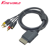 100pcs High quality S Video Composite AV RCA Cable Audio Video Lead for Microsoft for XBOX360 Xbox 360 TV Game