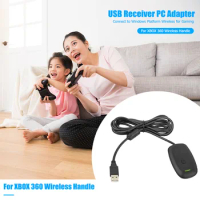 Portable Game Console Controller PC Receiver Supports Windows XP/Vista System Wireless Gamepad USB Receiver for Xbox360 Console