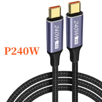 PD 240W USB C to USB Type C Cable Super Fast Charging For MacBook Pro QC4.0/3.0 5A For Macbook iPad Data Cord Cable 0.5M/1M/2M