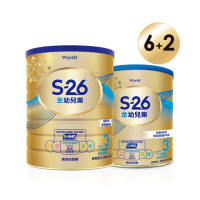 【惠氏 S-26】金幼兒樂S-HMO(400gx2罐+1600gx6罐)