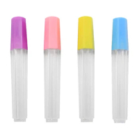 4Pcs/set Assorted Color Plastic Embroidery Felting Sewing Needles Container Pin Needle Storage Tubes Bottle Holder 10cm/3.94in