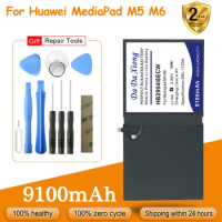 High Quality 9100mAh Battery for Huawei MediaPad M6 10.8 M5 LITE, Accompanying Tool, New