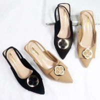 Trompa Heels - Anika Sepatu Heels Wanita Kerja Kantor / Pesta Hak 3cm Hak Pendek (1-3 cm) Hitam