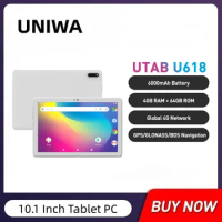 UNIWA UTAB U618 Tablet PC 10.1 Inch 4GB 64GB Dual SIM Cards WiFi Bluetooth GPS Tablets Android 10.1 4G LTE Phone Call Tablet