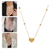 Heart Pendent Necklace Elegant Necklace 3D Love Necklace For Women T6N0