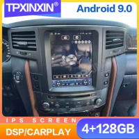 2din Tesla Style CarPlay PX6 For Lexus LX570 2007 - 2015 Android Auto Car Radio Multimedia Video DVD Player Navi Stereo GPS Unit