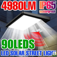 免運 50w 太陽能 Led 路燈 戶外花園泛光燈 防水感應燈 屋門廊 Led 戶外燈 可充電