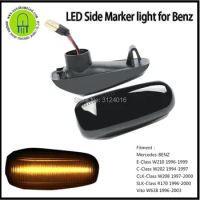 2pc X dahosun Side Marker for Benz W210 W202 W208 R170 W638 Vito LED Style Clear Repeater Amber Light