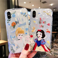 Disney Princess Phone Case for Apple IPhone 12 13 14 XS Max 11 Pro 12 Pro TPU Phone Back Cover Cute Cartoon Shell Gifts